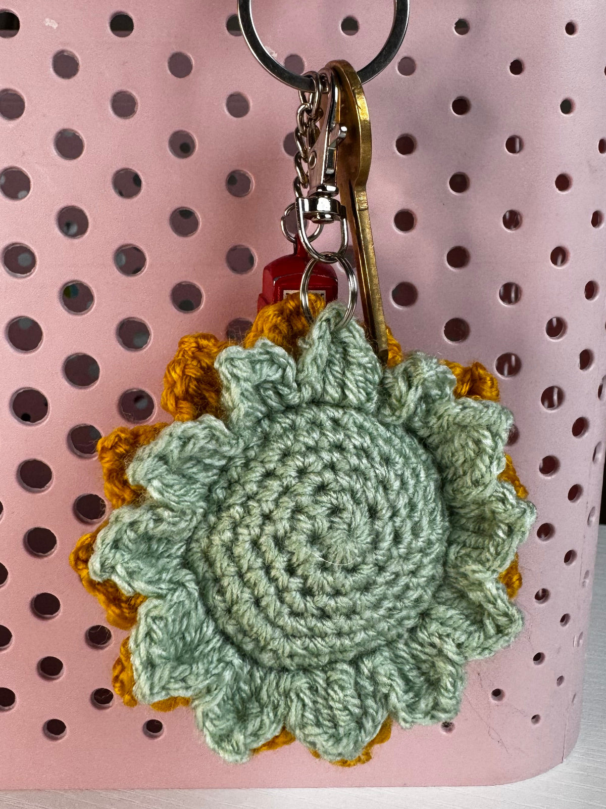 Crochet Keyring - Sunflower
