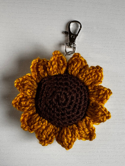 Crochet Keyring - Sunflower
