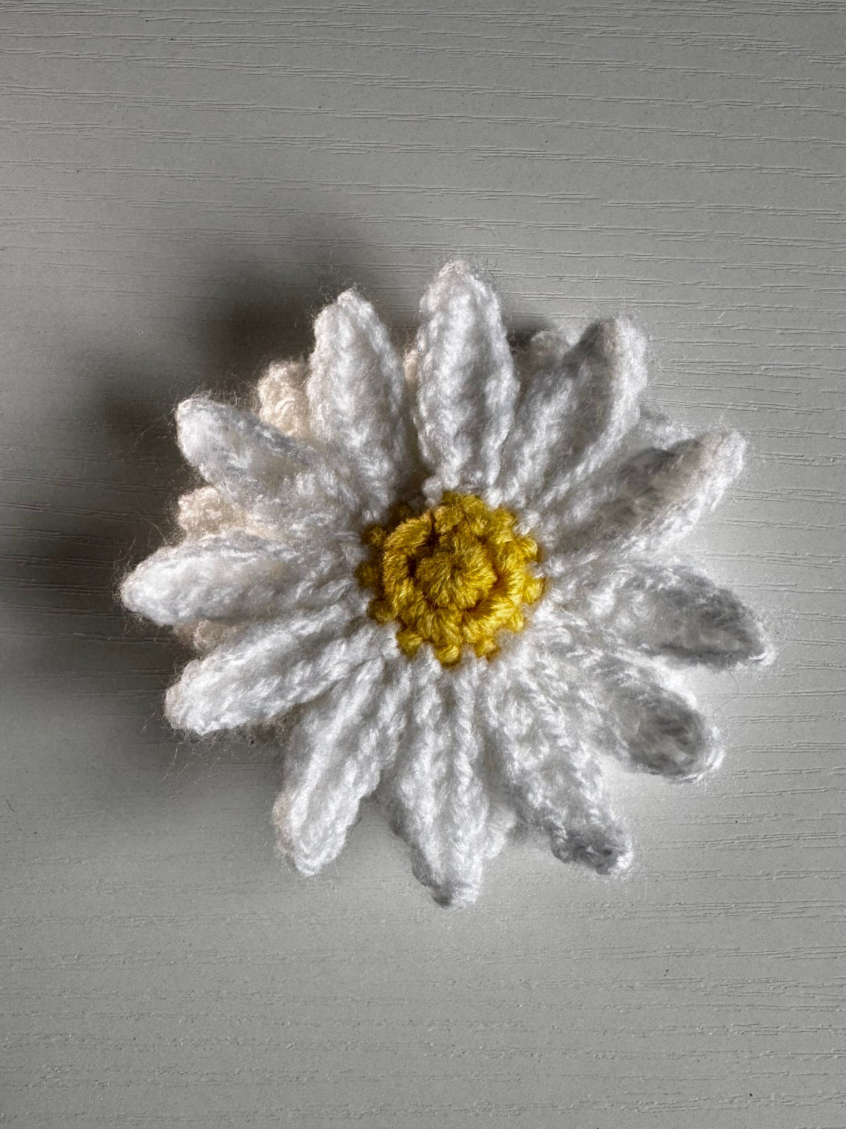 Crochet Daisy Hair Clip - Large