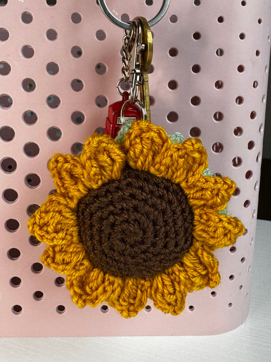 Crochet Keyring - Sunflower